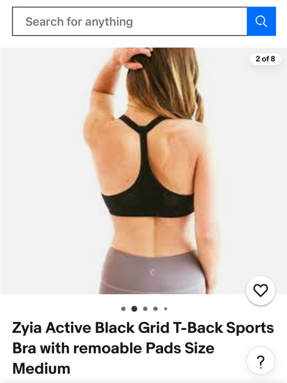 ZYIA Black Strappy Bralette with Mesh Inset - Picture 6 of 6